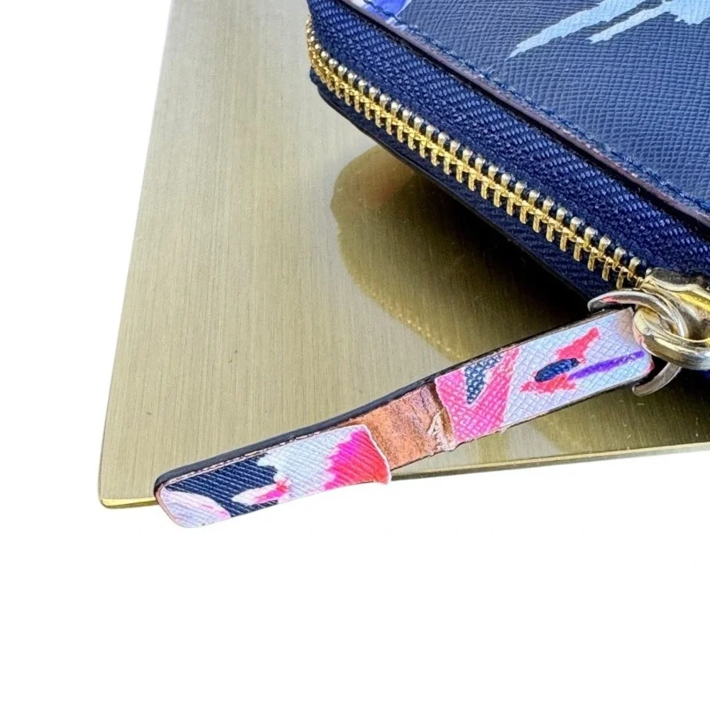 Kate Spade Neda Laurel Way Blurry Floral Print Zip Around Wristlet Wallet Clutch